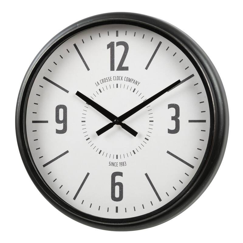 La Crosse Clock 16" Sullivan Industrial Quartz Analog Clock