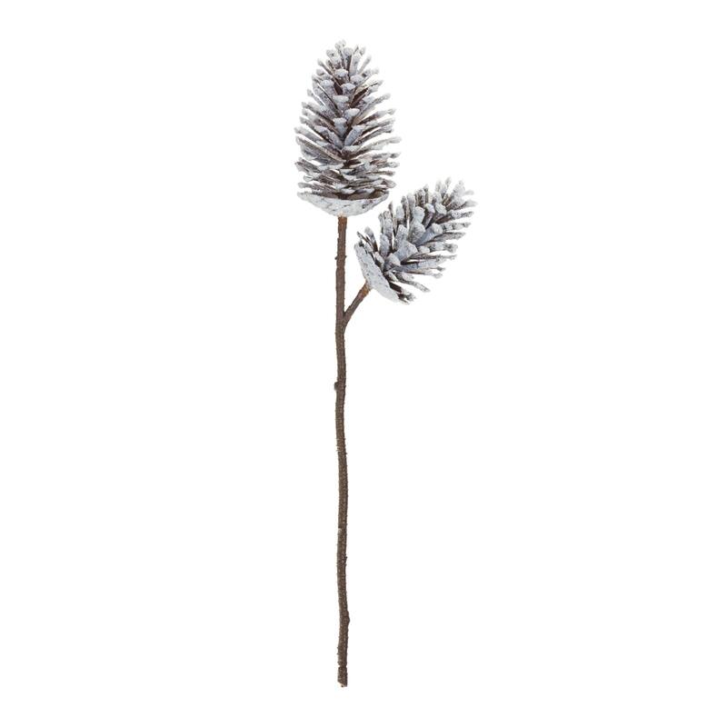 2 Piece Set Pine Cone Artificial Christmas Picks 28"