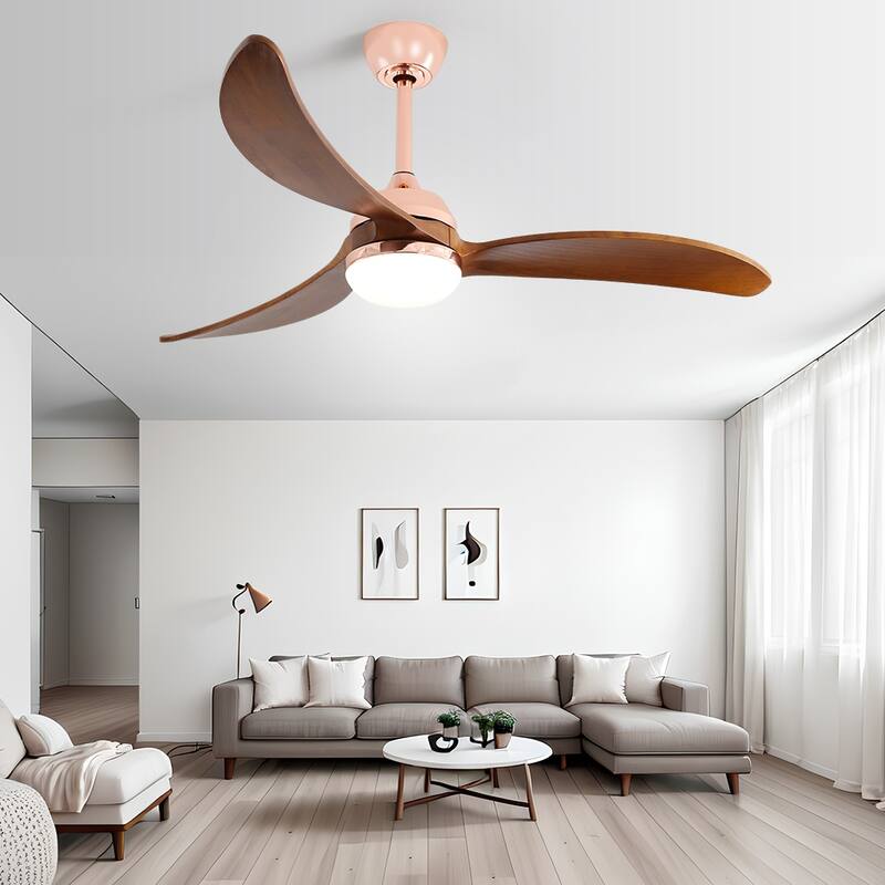 Sofucor 45 Inch Ceiling Fan with Light and Remote,Indoor/Outdoor with 3-Timer,Low Profile Quiet for Bedroom Living Room Patio