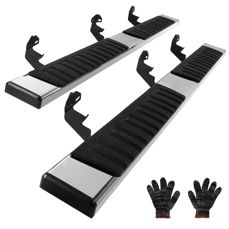 Running Boards, 6" Step Bars Compatible with 2009-2018 Dodge Ram 1500/2010-2023 Ram 2500/3500 Crew Cab - Black