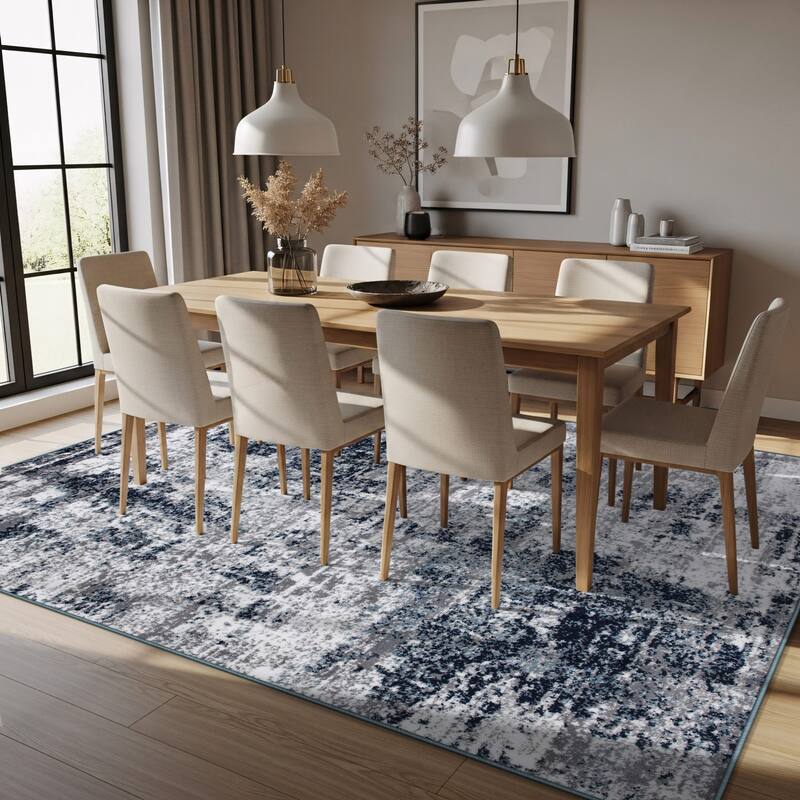 World Rug Gallery Distressed Abstract Area Rug