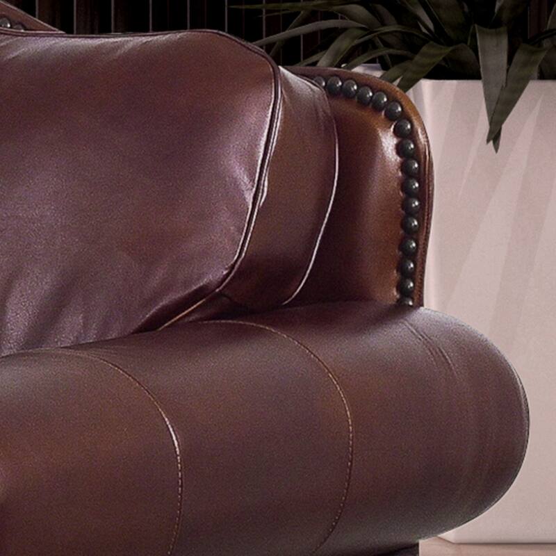 Brandon Distressed Whiskey Top Grain Italian Leather Sofa and Two Chairs Set