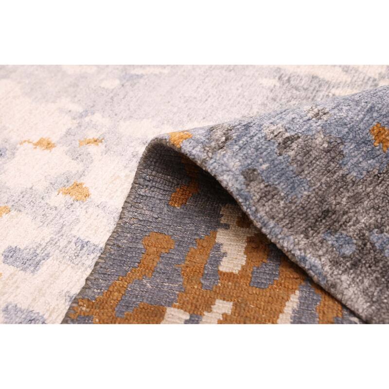 ECARPETGALLERY Hand-knotted Legacy Grey Silk Rug - 6'7 x 9'10