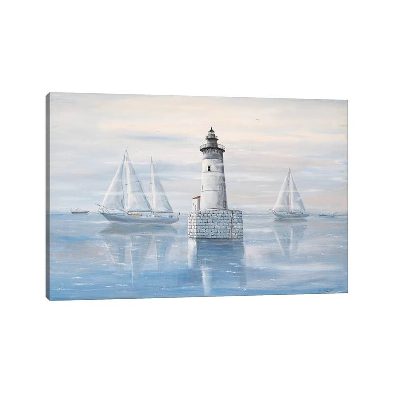 iCanvas "Detroit River Lighthouse" by Jim Williams Canvas Print