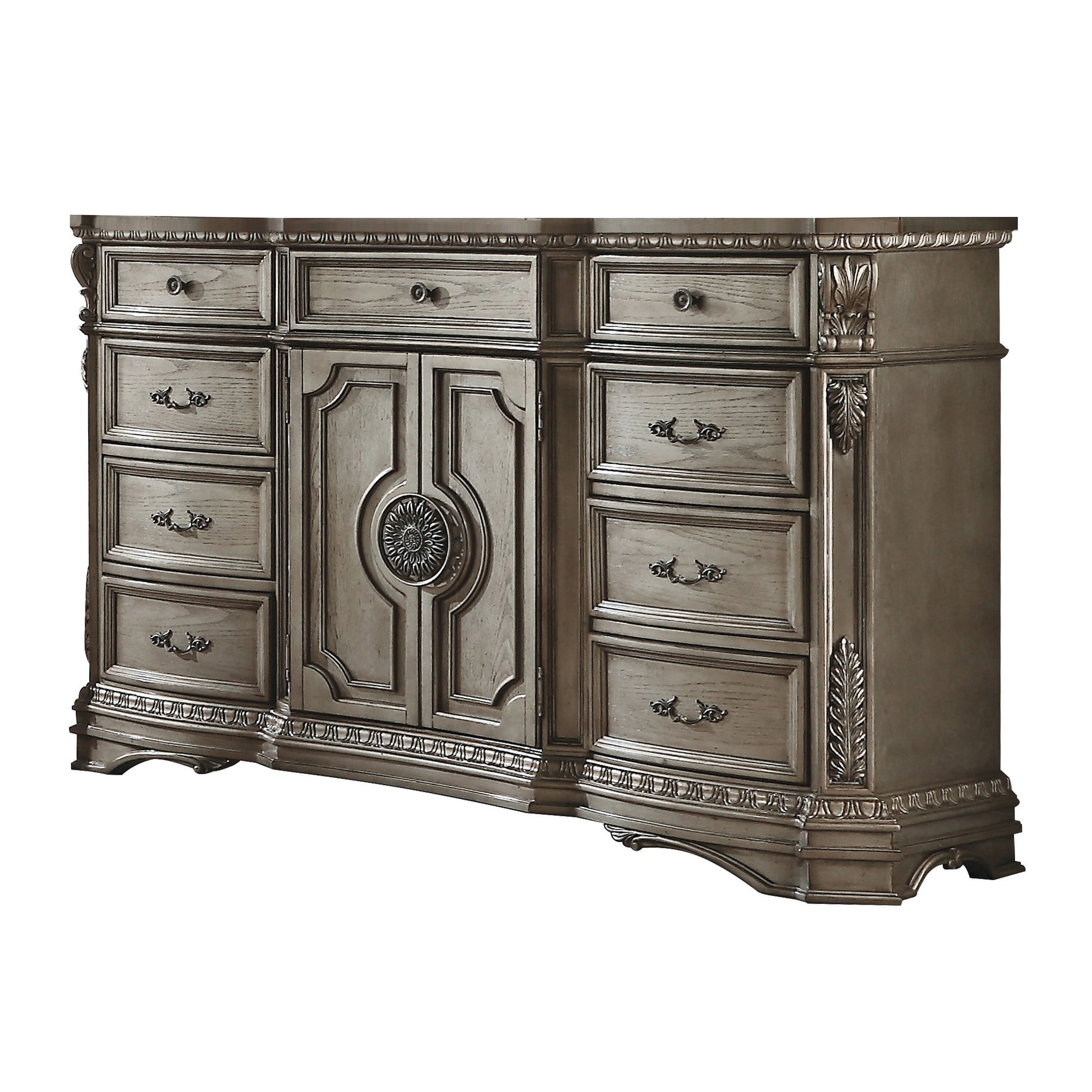 Keplinger Antique Silver 9-Drawer Dresser