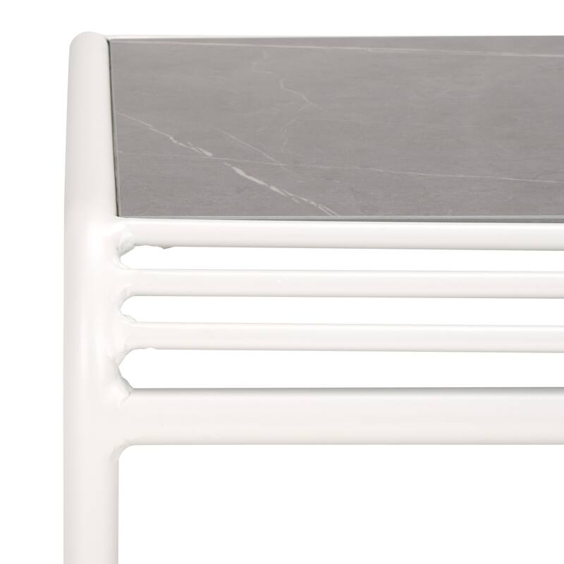 SAFAVIEH Outdoor Patio Furniture Core Sintered Stone Coffee Table, Fully Assembled - 26"W x 24"D x 17"H