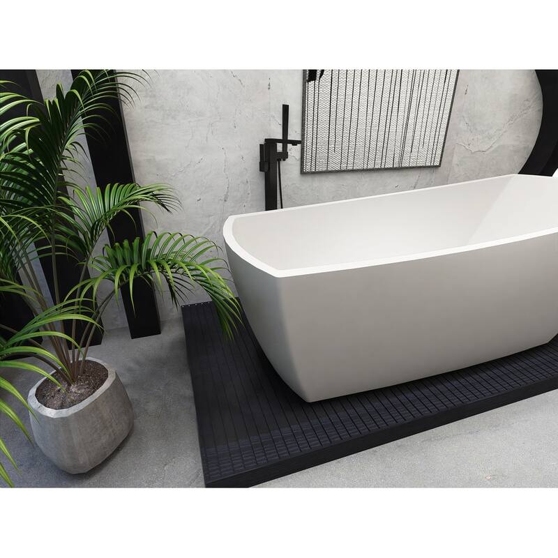 Peter Soaking Single Slipper Rectangular Bathtub in Glossy White