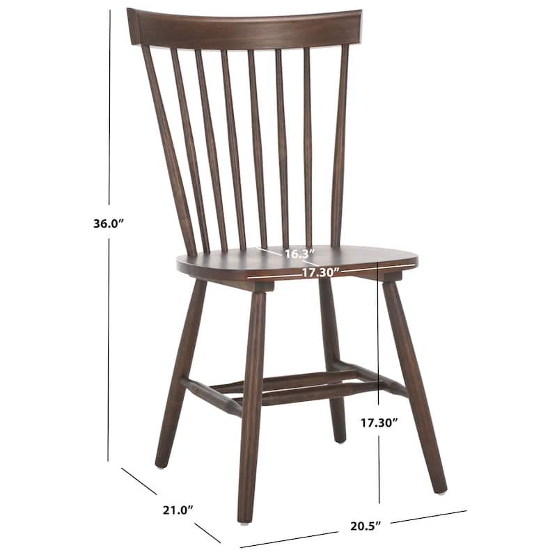 SAFAVIEH Suhair Spindle Farmhouse Dining Chair (Set of 2) - 20.5" x 21" x 36" - 21"W x 21"D x 36"H