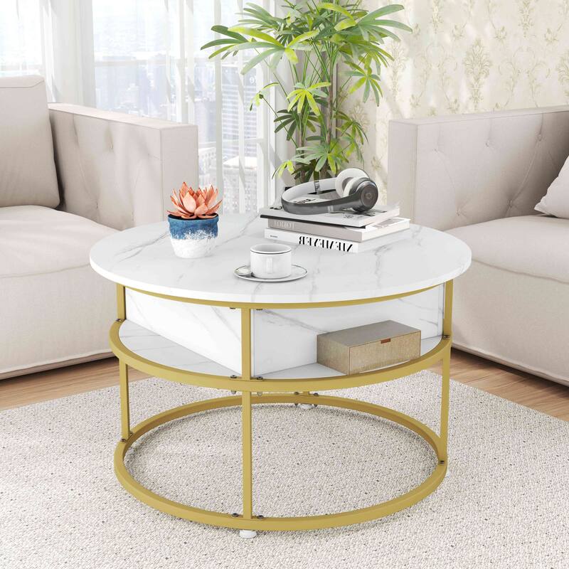 Costway 31.5” Lift Top Coffee Table with Hidden Compartment & Side - See Details