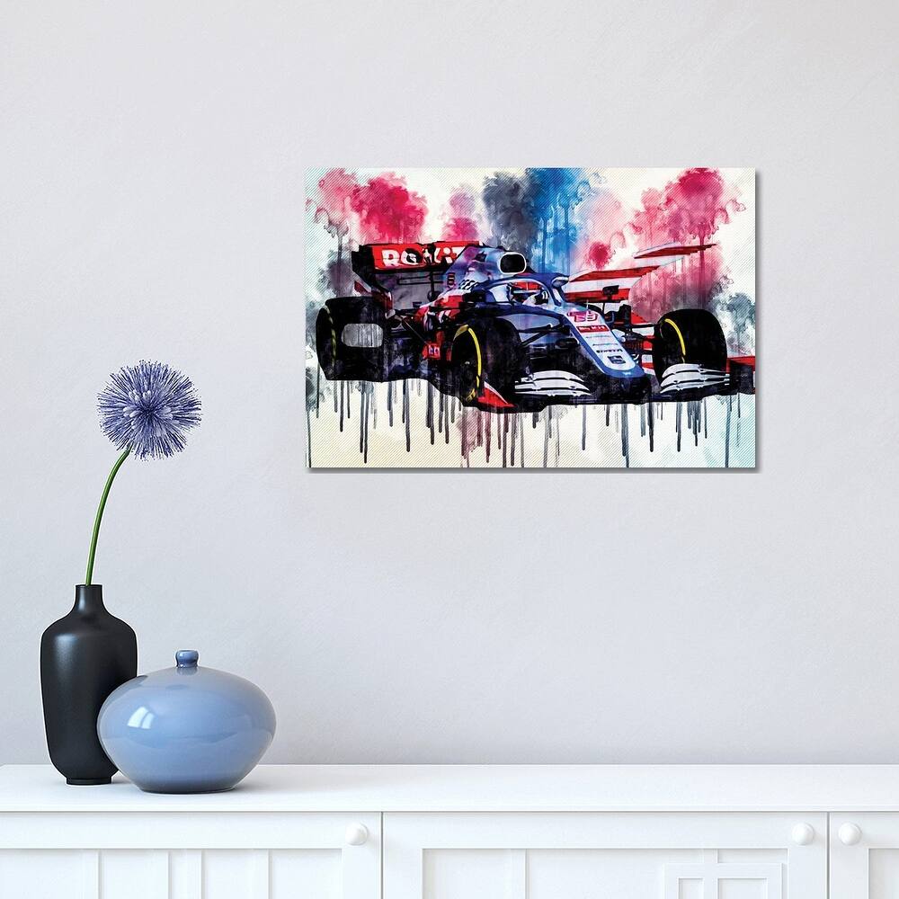 iCanvas "Williams Fw43 On Track Raceway 2020 F1 Cars Formula 1" by Sissy Angelastro Canvas Print