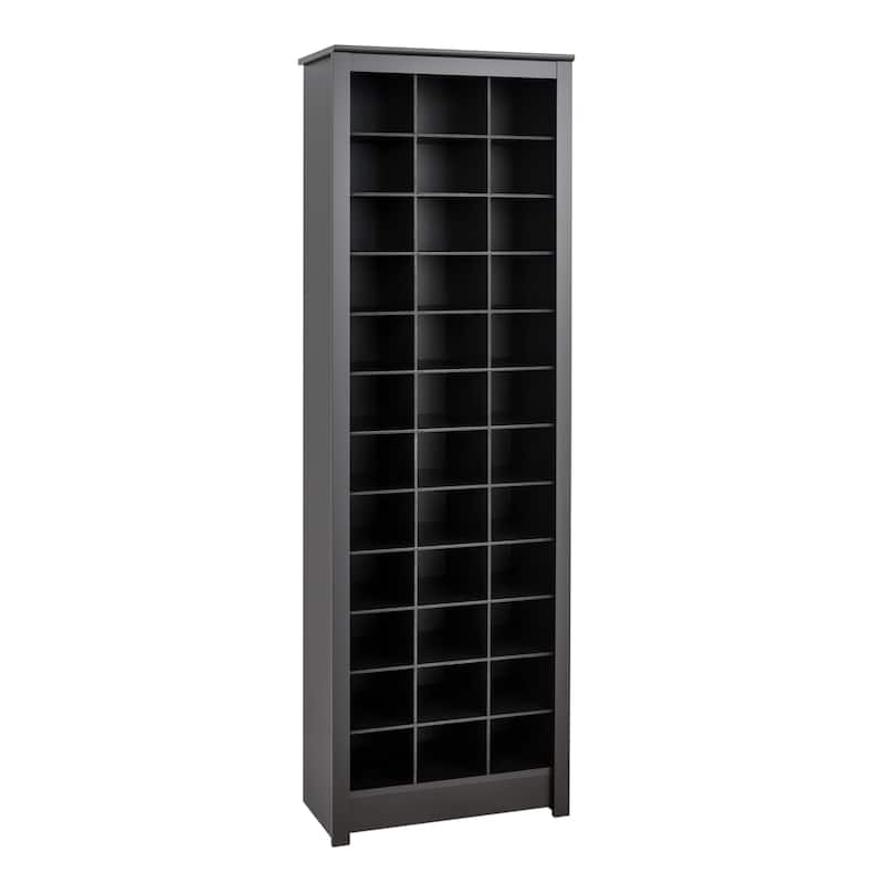 Porch & Den Hewitt Black Space-Saving Shoe Storage Cabinet