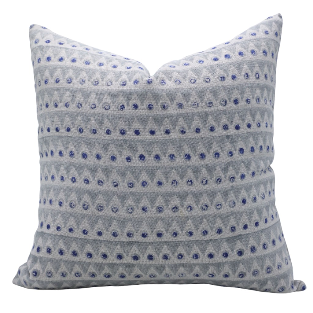 Fabdivine Linen Boho Block print pillow Cover