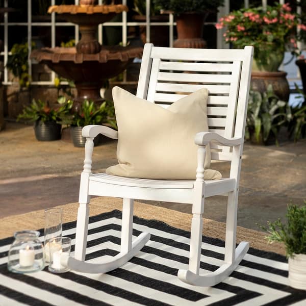slide 2 of 29, Middlebrook Surfside Acacia Wood Outdoor Rocking Chair