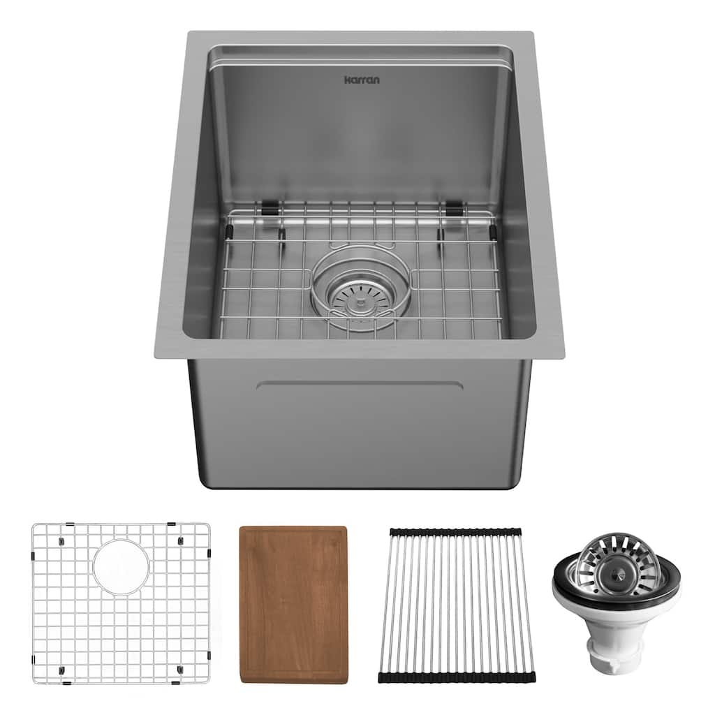 Karran USA WS-31-PK1 Elite Workstation 15" Undermount Single Basin