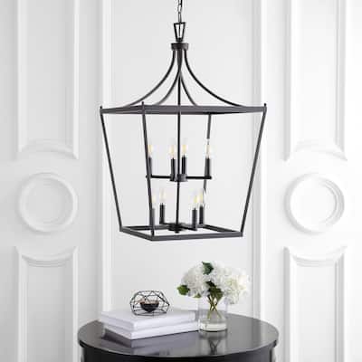 SAFAVIEH Vallor 8Lt Pendant - 20"x20"x37.5-109.5"