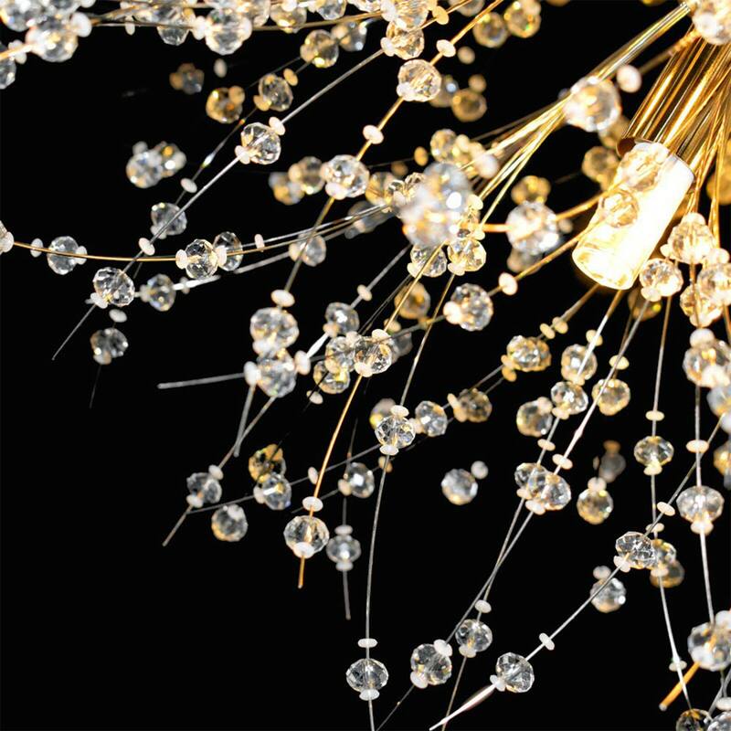 16-Light Dandelion Crystal Chandelier Firework Pendant Ceiling Light