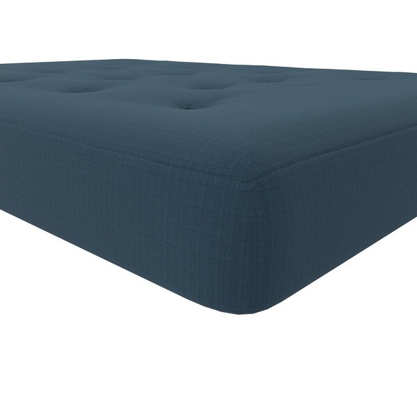 DHP Trule 8 Pocket Coil Reversible Futon Mattress Indigo Blue