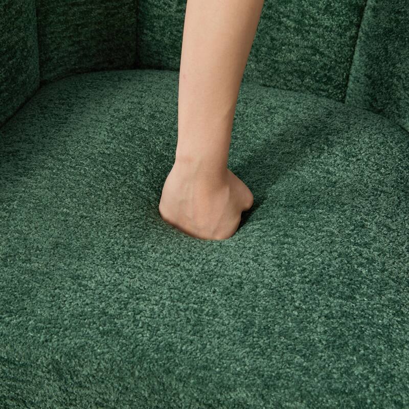 29.9" W Mid-Century Chenille Armchair with Metal Legs