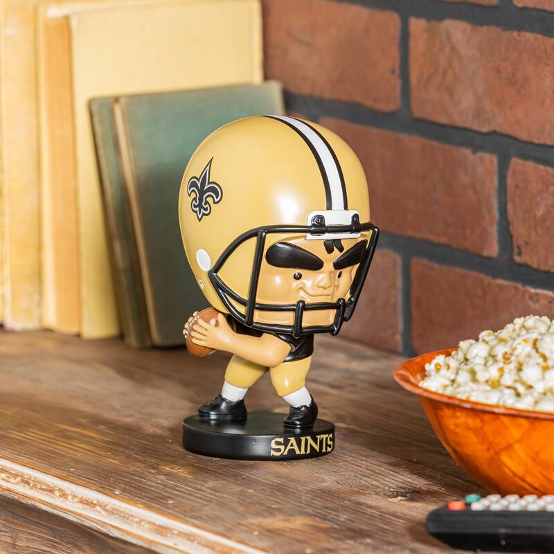 NFL Team Lil Big Head Resin Indoor/Outdoor Garden Desk Statue - New Orleans Saints