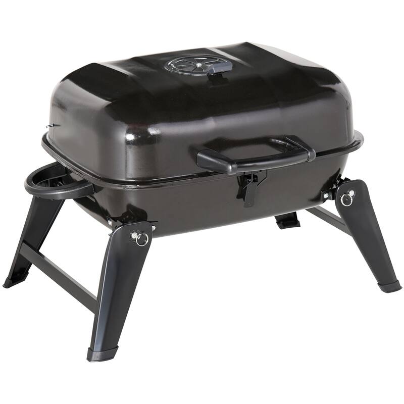 14" Portable Tabletop Small BBQ Grill for Outdoor Cooking, Camping