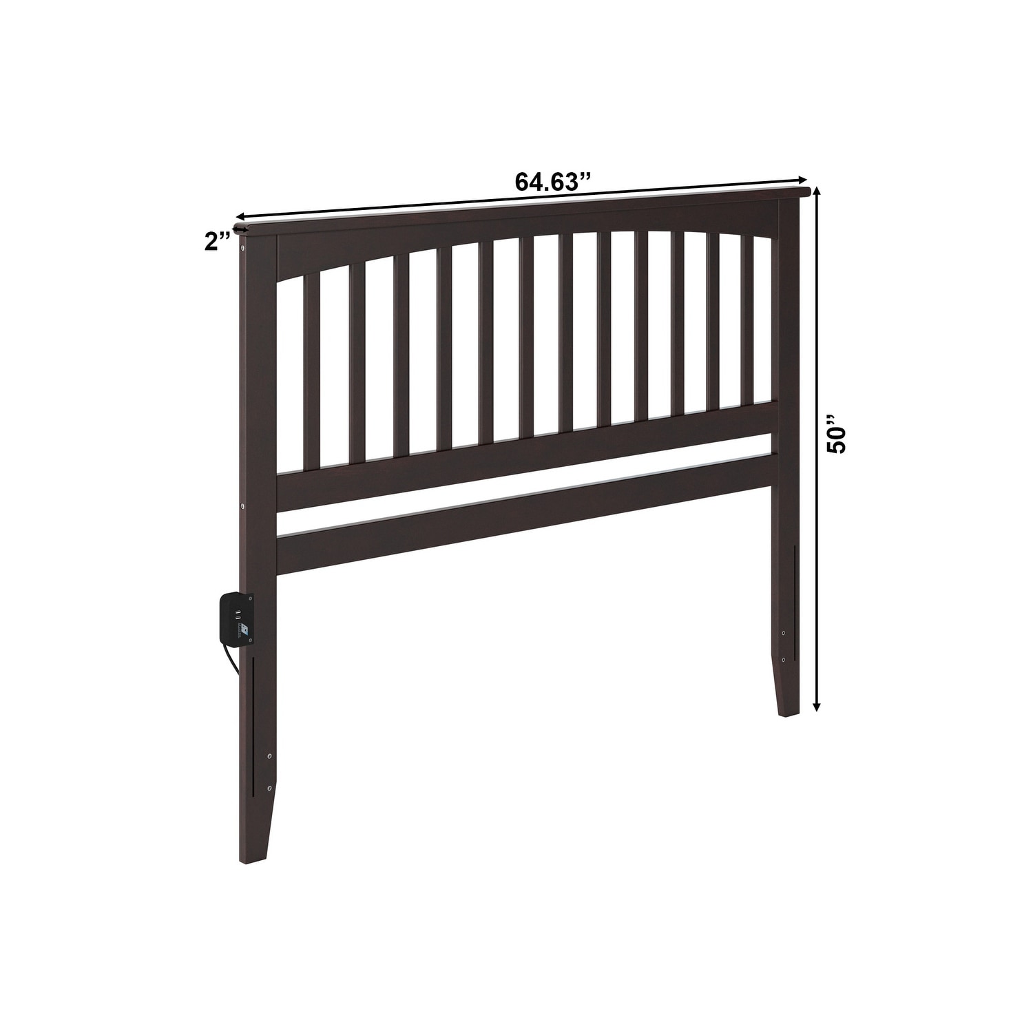 AFI Mission Headboard with Attachable Charger - Picture 10 of 25