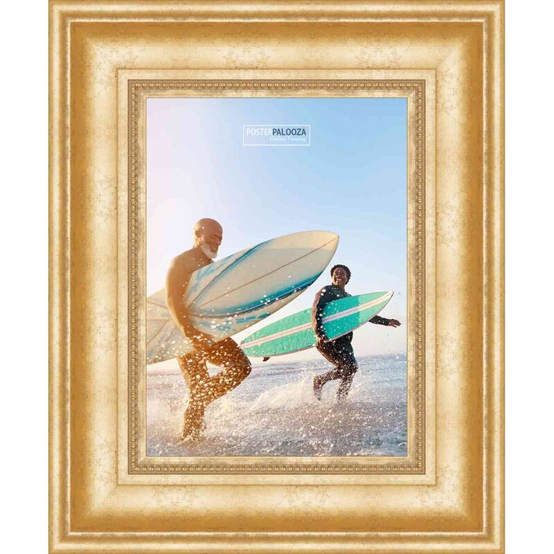 23x29 Traditional Gold Complete Wood Picture Frame with UV Acrylic