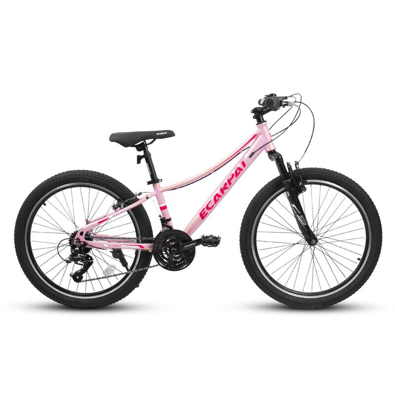 Women/Teens' Bicycle - Shock-Absorbing Front Fork, Multiple Speeds, V-Brakes, Mountain Tires - 24