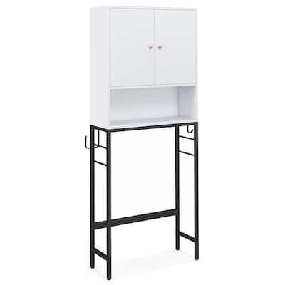 Over The Toilet Storage Cabinet Toilet Shelf Rack w/ Anti-Tip Device