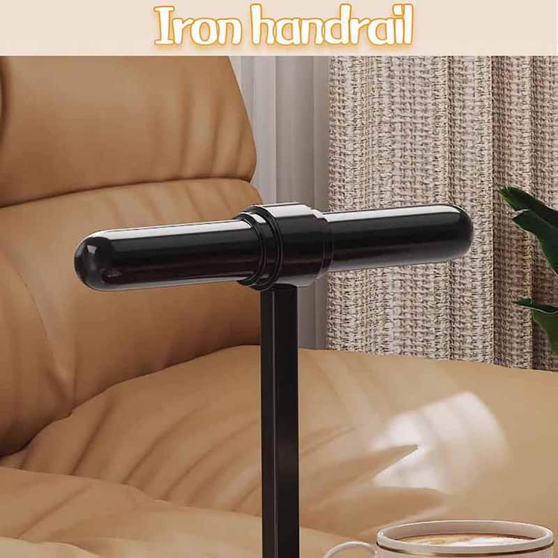 Movable Luxury Sofa Side Table Leather Trolley with Wheels Living Room Accent Table Small Coffee Table for Living Room,