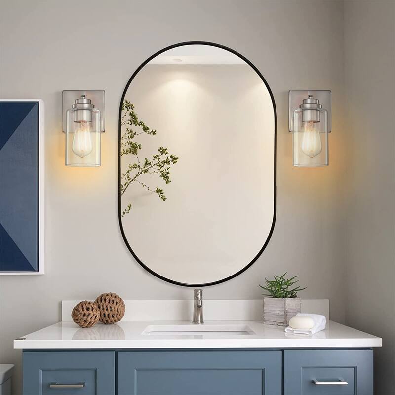 1-Light Wall Lights Vanity Lights For Bathroom Set of 2 - 2 Pack - Sliver