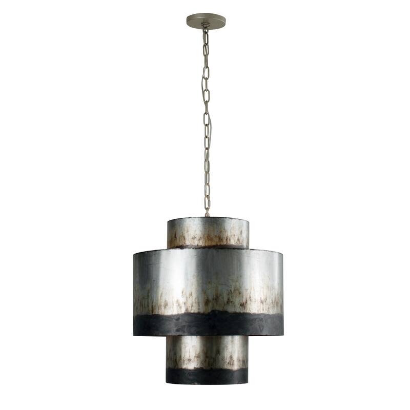 Varaluz Cannery 4-Light Tall Pendant - Ombre Galvanized