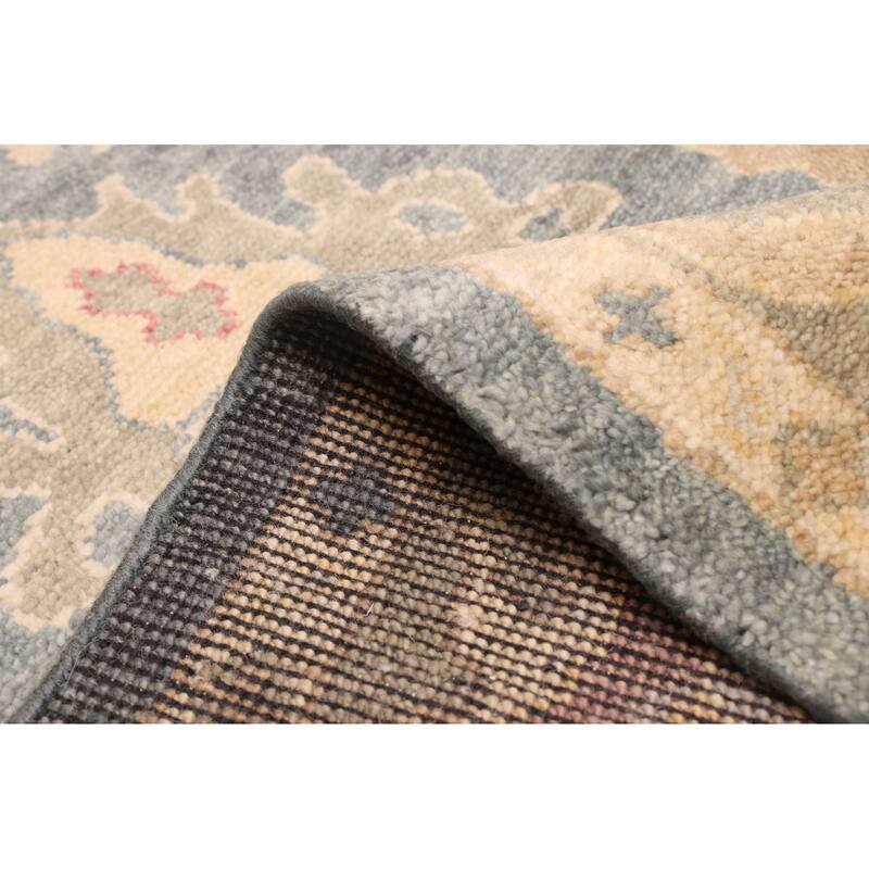 ECARPETGALLERY Hand-knotted Modern Oushak Dark Teal Wool Rug - 8'11 x 12'1