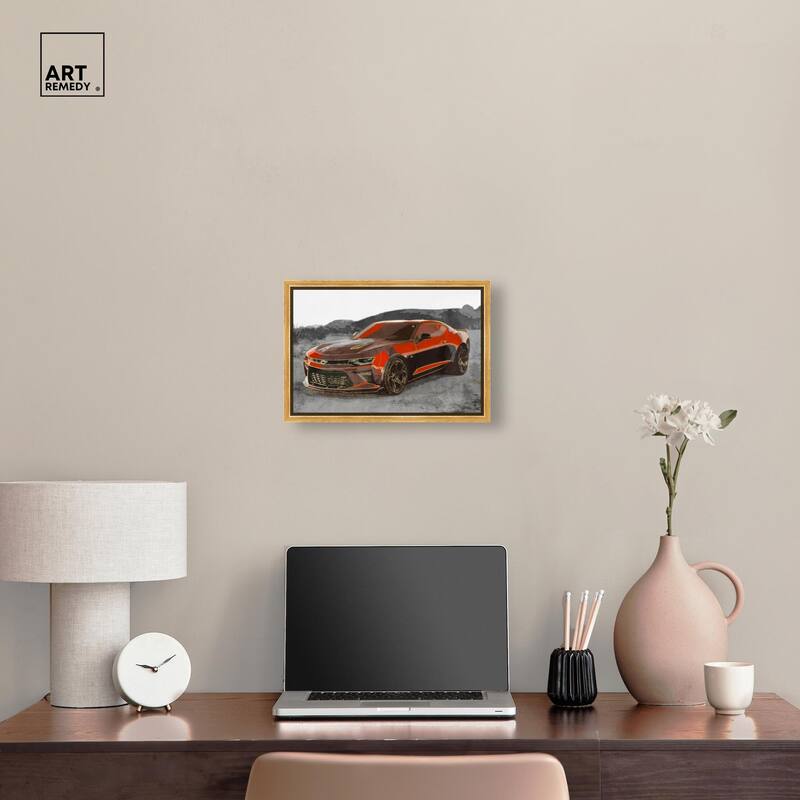 Red Sports Car Canvas by Art Remedy