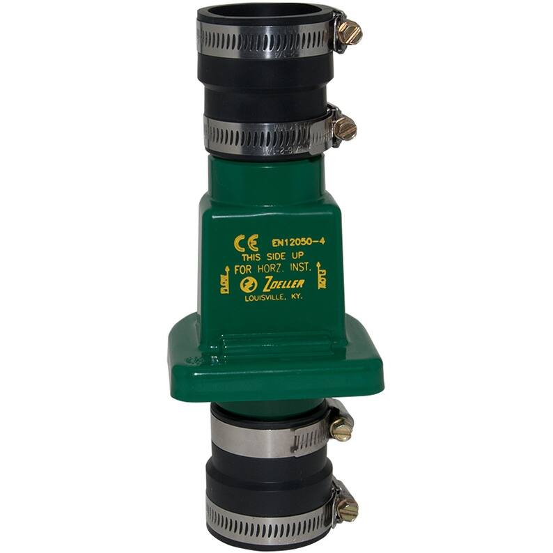 Zoeller 1-1/4" or 1-1/2" PVC Check Valve with Slip Unions - Natural