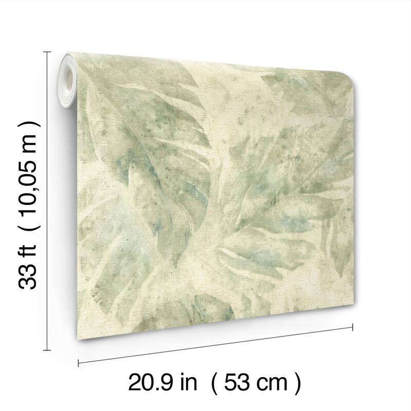 A-Street Prints Sanne Green Palm Wallpaper