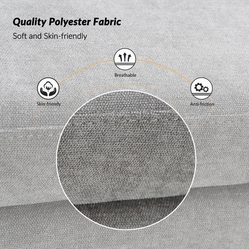 Franco Modern Upholstered Storage Bench with Two Throw Pillows and Thick Padded Cushion