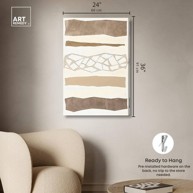 Relief Rifts I Canvas by Art Remedy, Gallery Wrapped