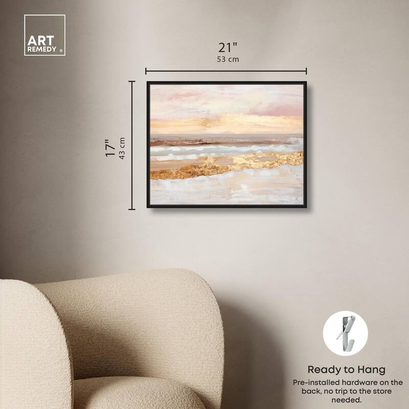 Rose Gold Coast Canvas by Art Remedy