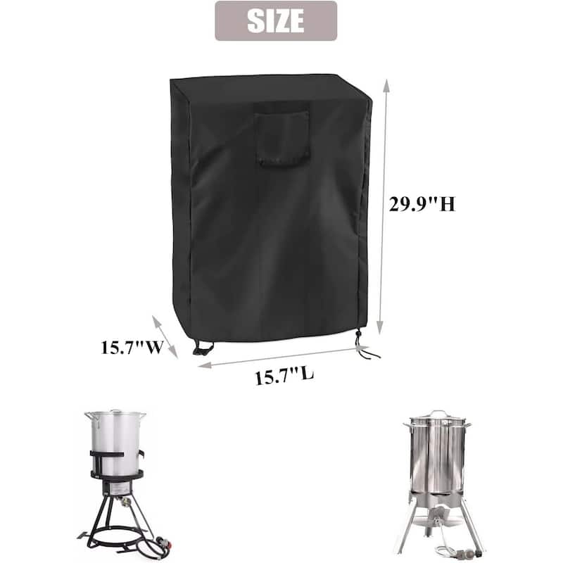 Heavy-Duty Waterproof Turkey Fryer Cover - All-Weather Protection , Outdoor Deep Fryer & Seafood Boil Pot