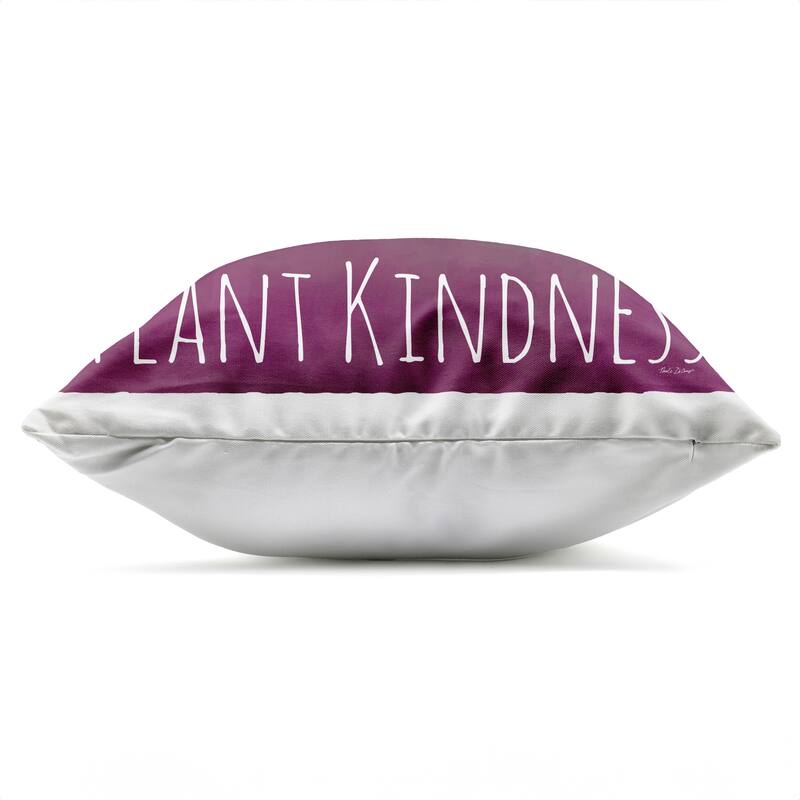 Stupell Plant Kindness with Florals Printed Outdoor Throw Pillow Design by Nicole DeCamp