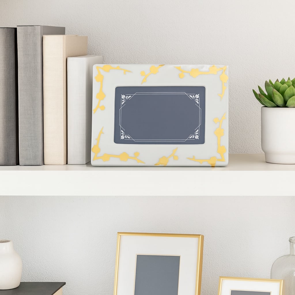 Ceramic Cherry Blossom Picture Frame - Gold