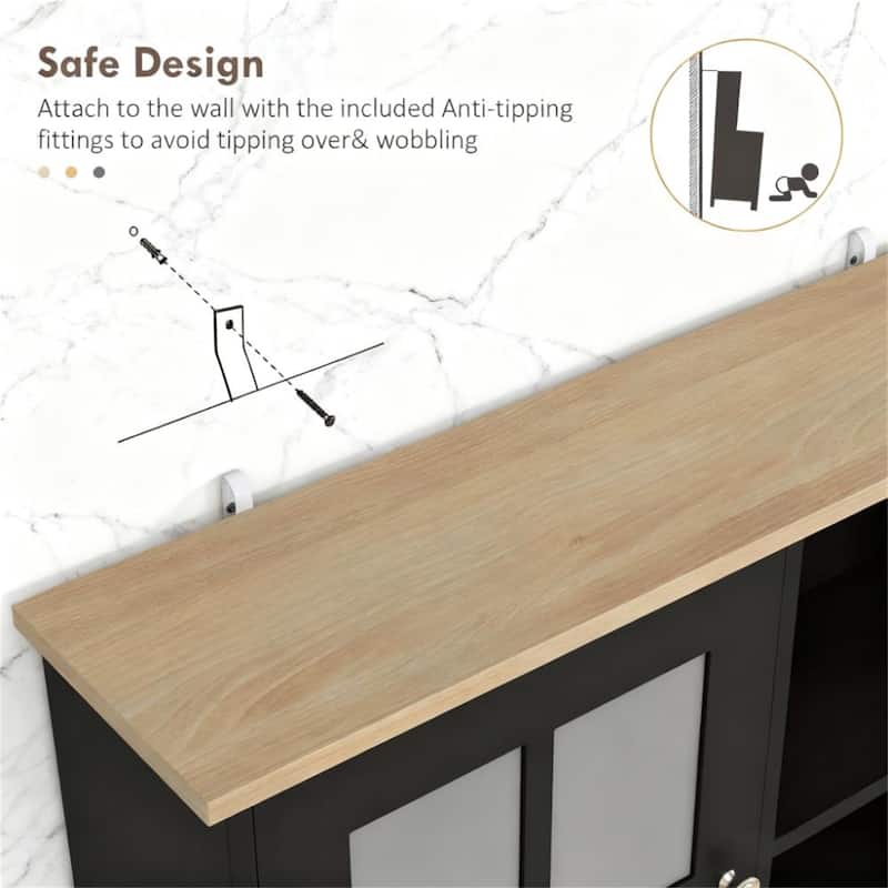 Freestanding Kitchen Pantry Storage Cabinet