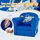 preview thumbnail 5 of 8, Costway Kids Sofa Toddler Upholstered Armrest Chair withSolid Wooden - See Details