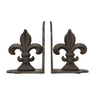 Decorative Fleur de Lis Bookends, Set of 2
