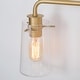 preview thumbnail 11 of 12, Mid-century Modern 4-Light Bathroom Vanity Lights Transitional Wall Sconces with Seeded Glass