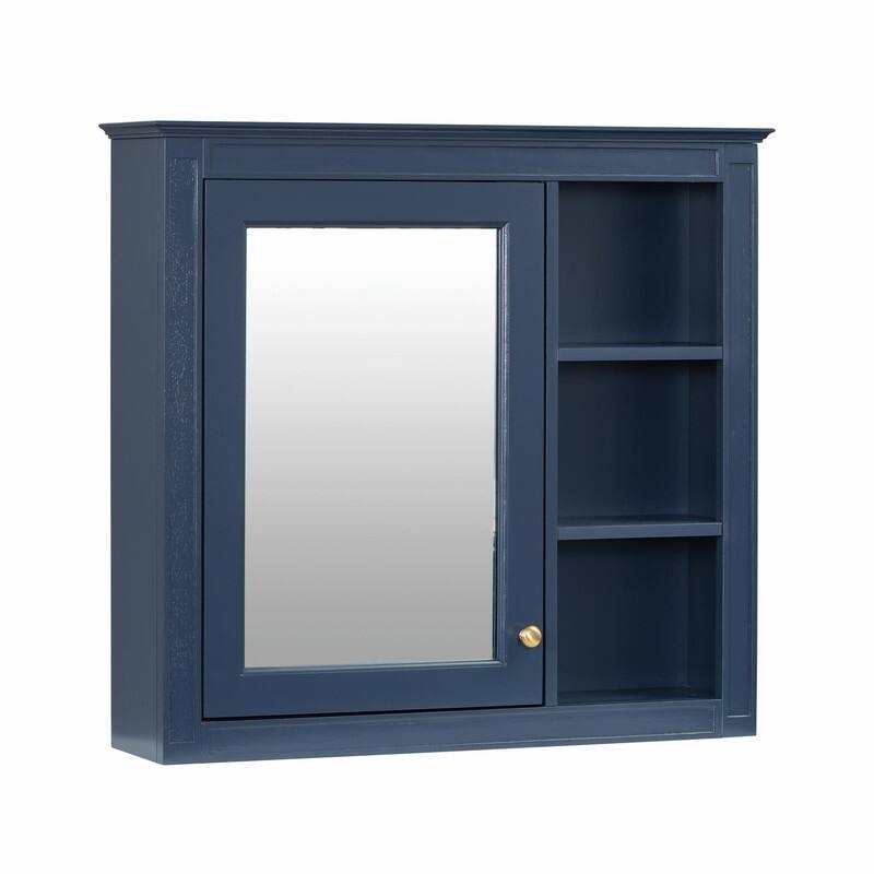 30'' x 28'' Modern Wall Mounted Bathroom Storage Cabinet with Mirror