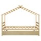 preview thumbnail 44 of 49, Roof styled wooden bed with trundle