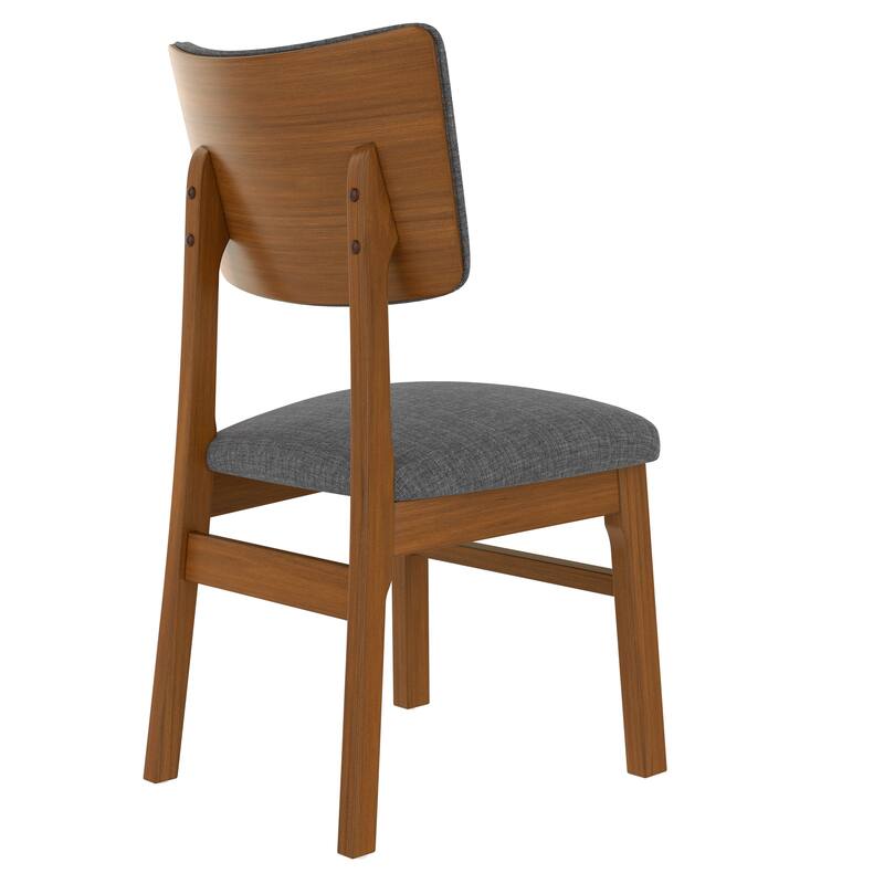 Mid-Century Upholstered Dining Chairs with Rubberwood Frame, Set of 4