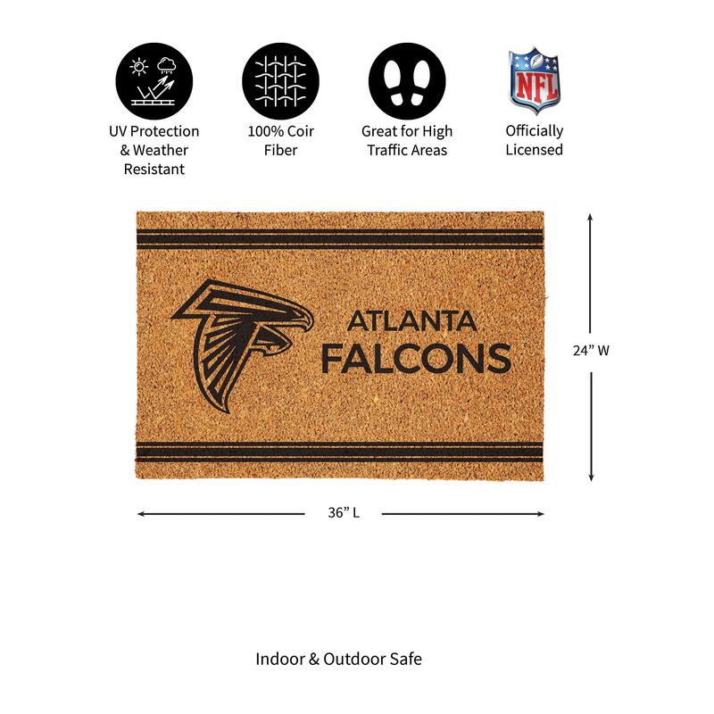 Atlanta Falcons Monochrome Indoor/Outdoor Coir Door Mat
