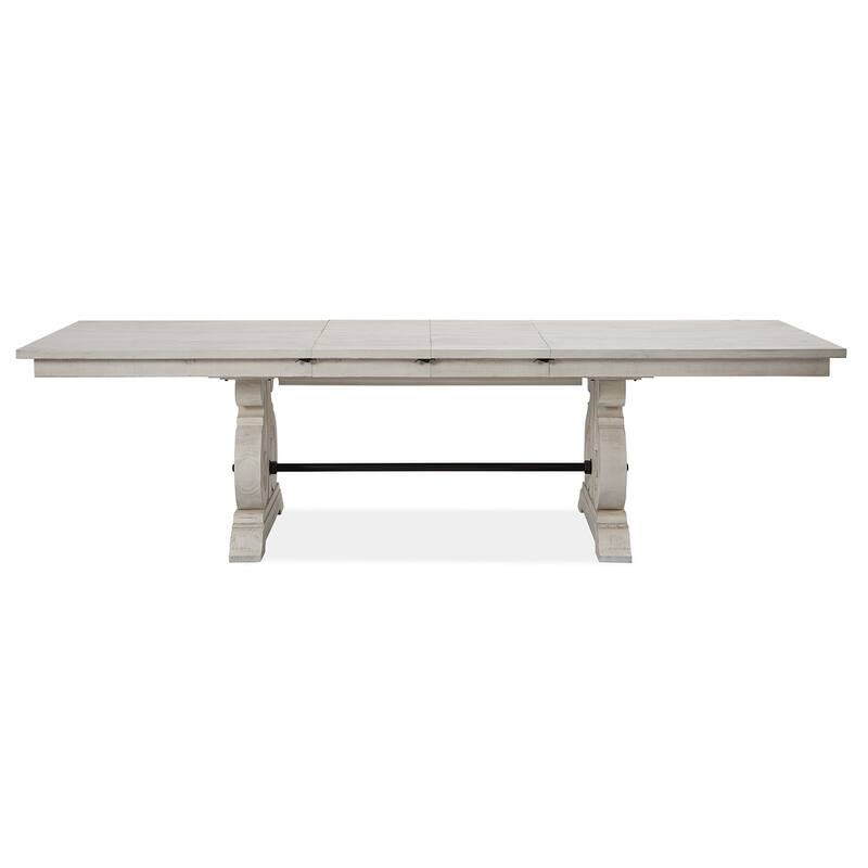 Magnussen Home Bronwyn Alabaster And Toasted Nutmeg Extendable Rectangular Dining Table - 40''W x 80''D x 30''H